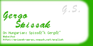 gergo spissak business card